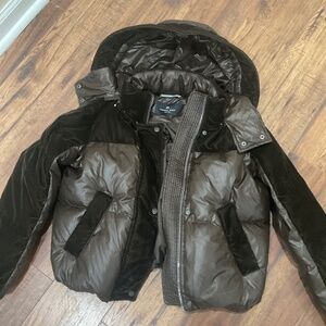 ANDREW MARC PUFFER COAT BROWN SISE S